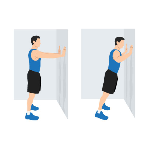 wall pushups demo